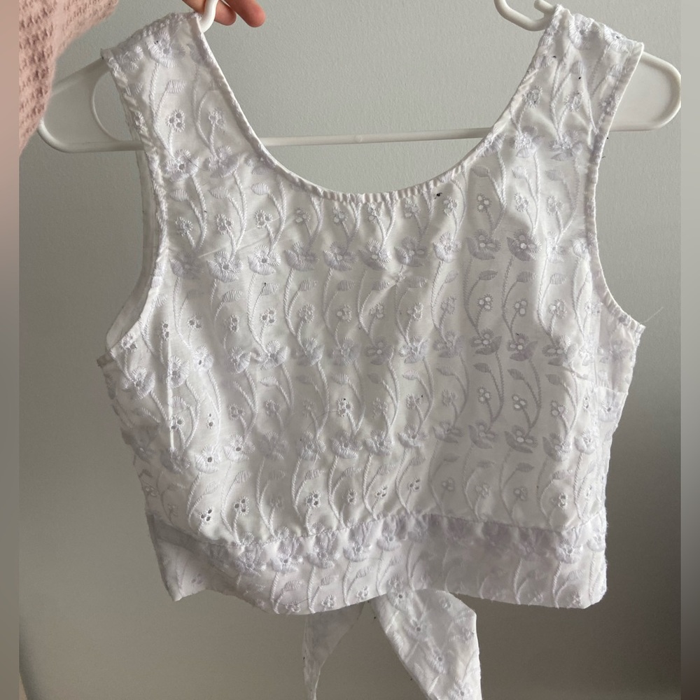 Pacsun white open back top